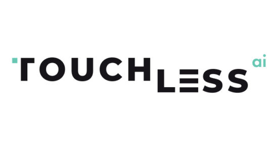 TOUCHLESS logo on a white background