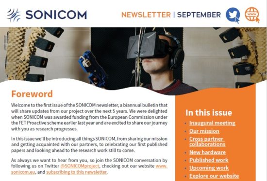 SONICOM newsletter - first issue