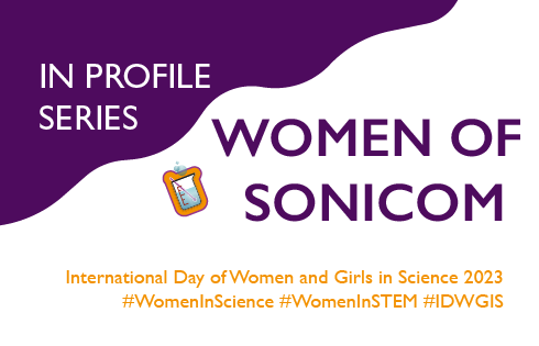 text "in profile series: women of sonicom"